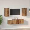 vidaXL Tv-meubelset Wandgemonteerd 4 pcs Oud Hout Bewerkt hout