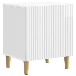 vidaXL Nachtkastje Hoogglans Wit 43 x 34,5 x 50 cm Bewerkt hout