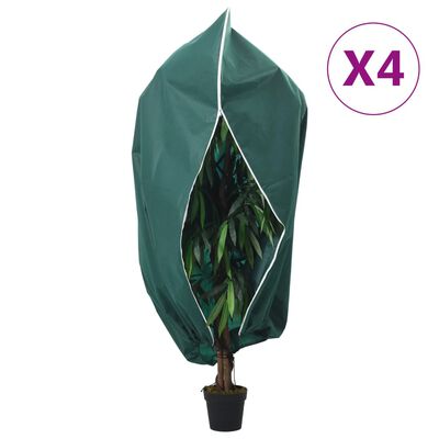 vidaXL Planthoezen met ritssluiting 4 st 70 g/m² 2,36x2 m