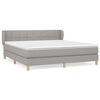 vidaXL Boxspring met matras stof lichtgrijs 160x200 cm
