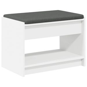 vidaXL Halbank Wit 63 x 38 x 45 cm Ge&iuml;ndustrialiseerd hout en stof