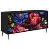 vidaXL Tv-meubel KIEL 102 x 33 x 51 cm Zwart eiken Bewerkt hout