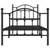 vidaXL Bedframe met hoofd- en voeteneinde metaal zwart 90x190 cm