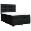 vidaXL Boxspring met matras stof zwart 140x190 cm