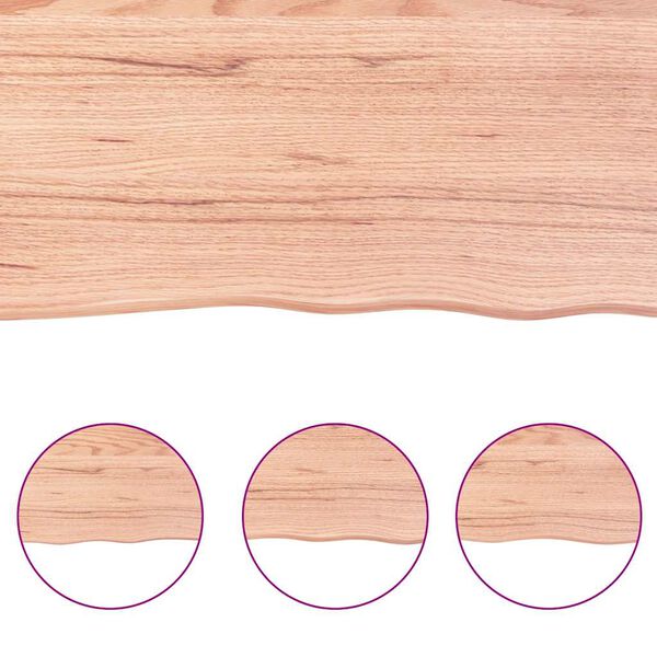 vidaXL Wandschap 180x50x(2-4)cm behandeld massief eikenhout lichtbruin