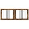 vidaXL Hondenhekje met standaards 2 pcs Gerookt eiken 100 x 80 cm