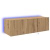 vidaXL TV Wandkast Artisan Eiken 100 x 35 x 31 cm Bewerkt hout