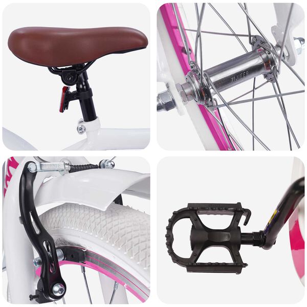 vidaXL Kinderfiets 18 Inch voor 5-7 jaar Wit