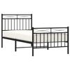 vidaXL Bedframe met hoofd- en voeteneinde metaal zwart 90x200 cm