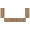 vidaXL Tv-meubelset 4 pcs Artisan Eiken Bewerkt hout