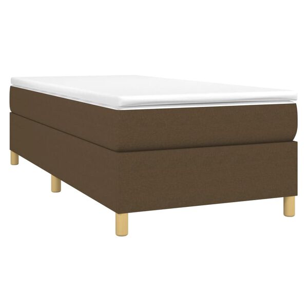 vidaXL Boxspring bed 90x190 cm stof donkerbruin
