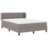 vidaXL Boxspringbed met matras met hoofdeinde Taupe 140 x 190 cm Stof