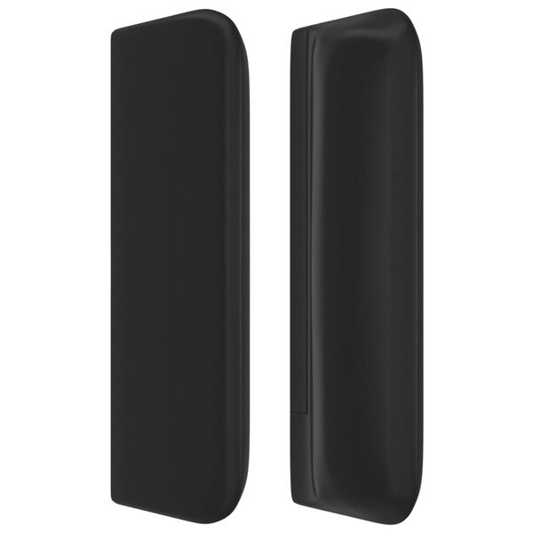 vidaXL Hoofdbord met randen 83x16x78/88 cm kunstleer zwart