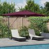 vidaXL Roma Parasol Rood 286 x 285 x 270 cm Aluminium en Polyester