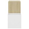 vidaXL Opbergkast 105x35,5x70 cm bewerkt hout wit en sonoma eikenkleur