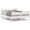 vidaXL Bedframe zonder matras massief grenenhout wit 150x200 cm