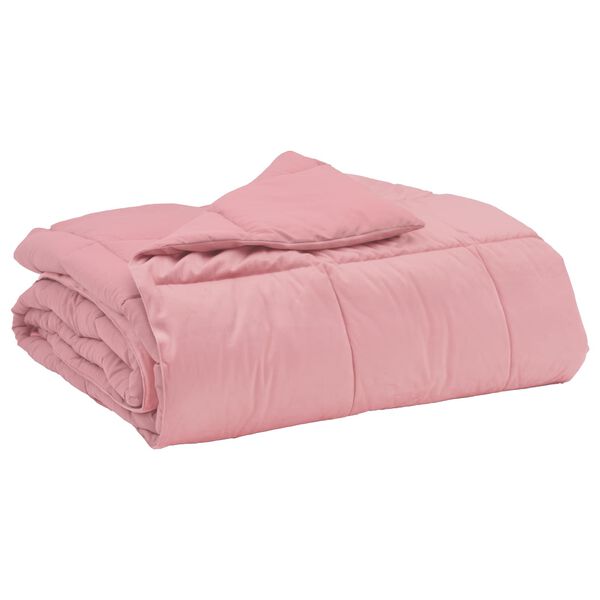 vidaXL Vol jaar dekbed Gekwilt Roze 140 x 220 cm Microfiber