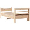 vidaXL Bedframe met hoofdbord massief grenenhout 75x190 cm