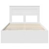 vidaXL Bedframe met lade met opslag Wit 120 x 200 cm Ingenieurshout