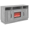 vidaXL Elektrische haard Grijs Sonoma 100 x 33 x 55 cm Bewerkt hout
