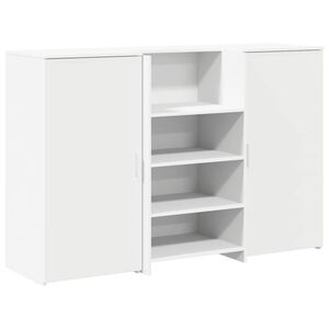 vidaXL Receptiebalie 155x50x103,5 cm bewerkt hout wit