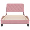 vidaXL Bedframe zonder matras fluweel roze 100x200 cm
