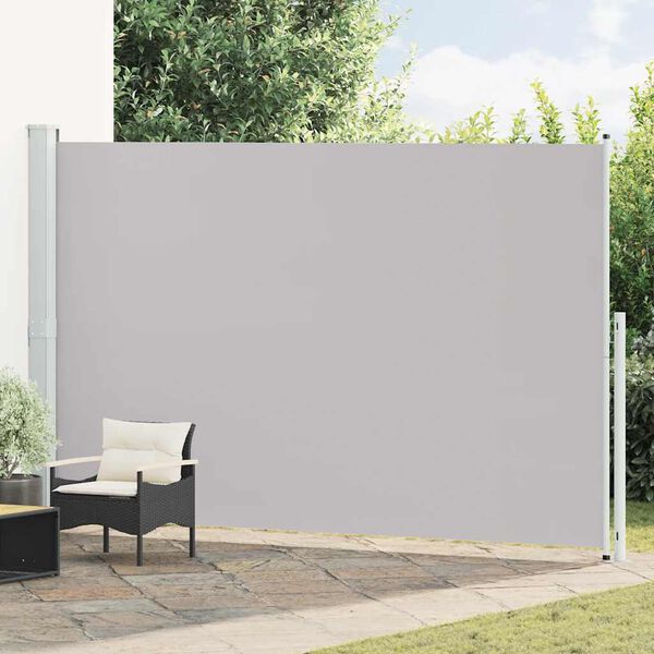 vidaXL Tuinscherm uittrekbaar 220x500 cm grijs