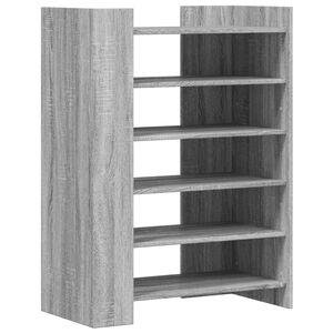 vidaXL Schoenenkast 74,5x37,5x100 cm bewerkt hout grijs sonoma eiken
