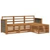 vidaXL Buiten bankenset 4 pcs Naturel