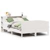 vidaXL Bed met boekenkast zonder matras grenenhout wit 160x200 cm