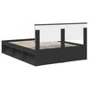 vidaXL Bedframe met hoofdeinde Zwart 160 x 200 cm Bewerkt hout