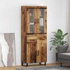 vidaXL Hoge kast met lade 2 pcs Oud Hout Bewerkt hout