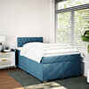 vidaXL Boxspring met matras fluweel blauw 120x200 cm