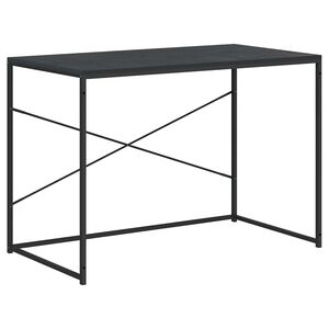 vidaXL Computerbureau 110x60x70 cm bewerkt hout zwart