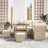 vidaXL Tuin Sofa Set met kussen met opslag 8 pcs beige en cr&egrave;mekleurig