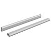 vidaXL Kaststaaf 2 pcs Zilver 764 x 15 x 29 mm Aluminium Legering