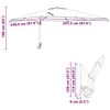 vidaXL Tuinparasol Zwart 248,5 x 247,5 x 160 cm Polyester en staal