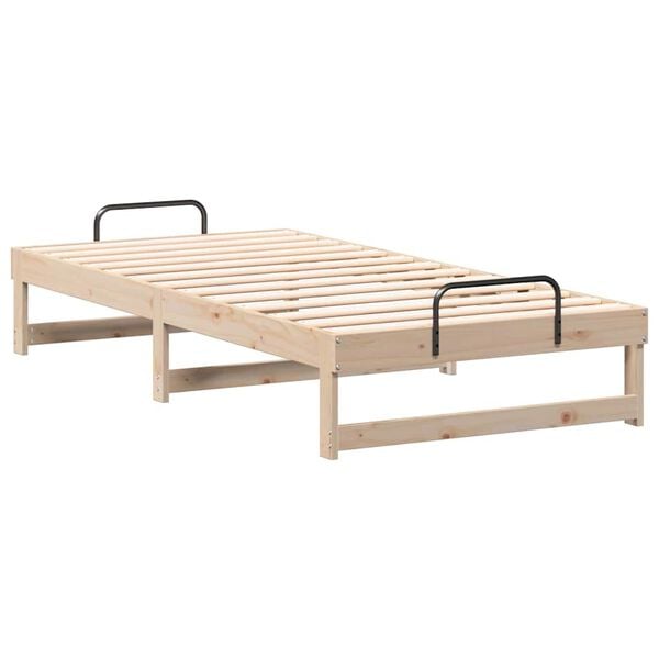 vidaXL Bedframe Bruin 90 x 190 cm Massief grenenhout