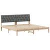vidaXL Bedframe met Gevoerd Hoofdgedeelte Bruin 200 x 200 cm