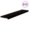 vidaXL Traptreden 12 st 110x25x2 cm massief eikenhout donkerbruin