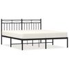 vidaXL Bedframe met hoofdbord metaal zwart 150x200 cm