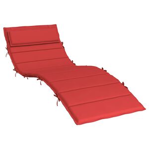 vidaXL Ligbedkussen 180x60x4 cm oxford stof rood