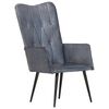 vidaXL Fauteuil echt leer grijs