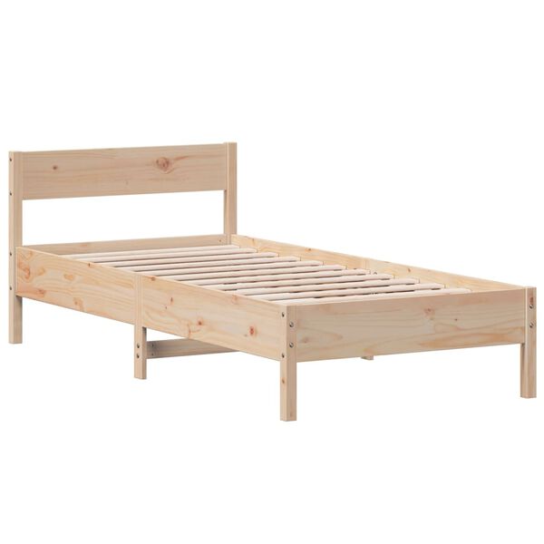 vidaXL Bedframe zonder matras massief grenenhout 75x190 cm