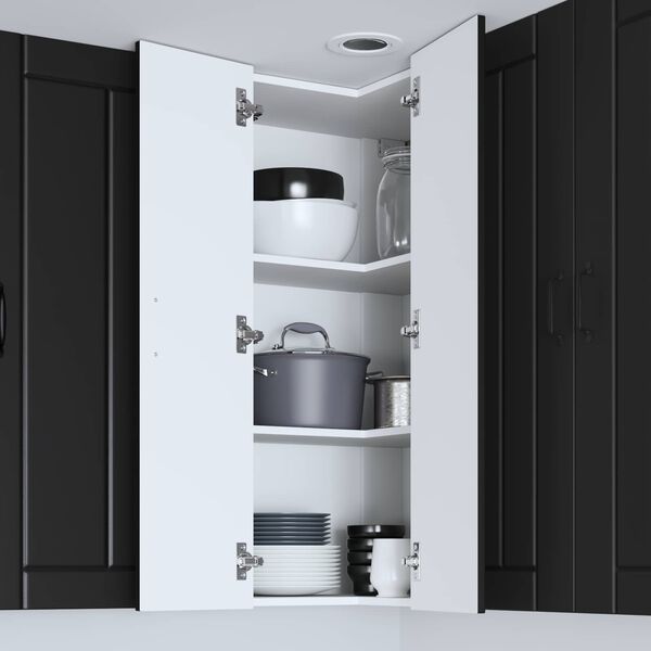 vidaXL Keukenkast Lucca Zwart 57 x 57 x 100 cm Bewerkt hout