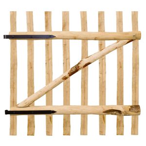 vidaXL Poort enkel 100x100 cm hazelaarhout