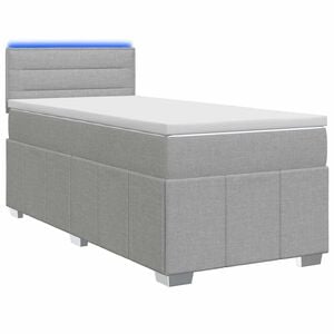 vidaXL Boxspringbed met matras Lichtgrijs 80 x 200 cm Stof