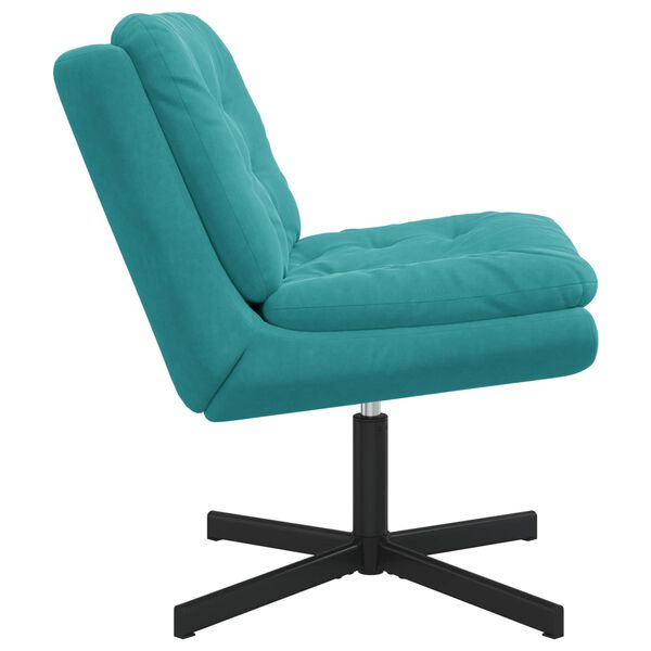 vidaXL Draaibare Relaxstoel Turquoise 63 x 75 x 76 cm Fluweel