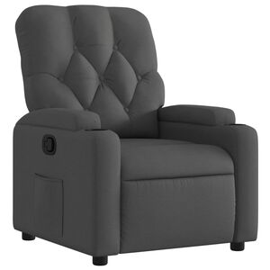 vidaXL Relaxfauteuil Donkergrijze Stof