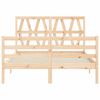vidaXL Bedframe met hoofdbord massief hout 140x190 cm